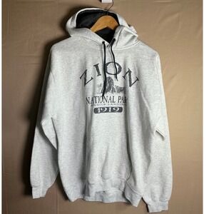 Prairie Mountain Zion National Park Angels‎ Landing Hoodie Sweatshirt Mens M